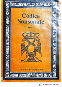 Códice Sonsonate. Tomo 1