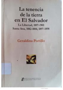 La tenencia de tierras en el Salvador.
